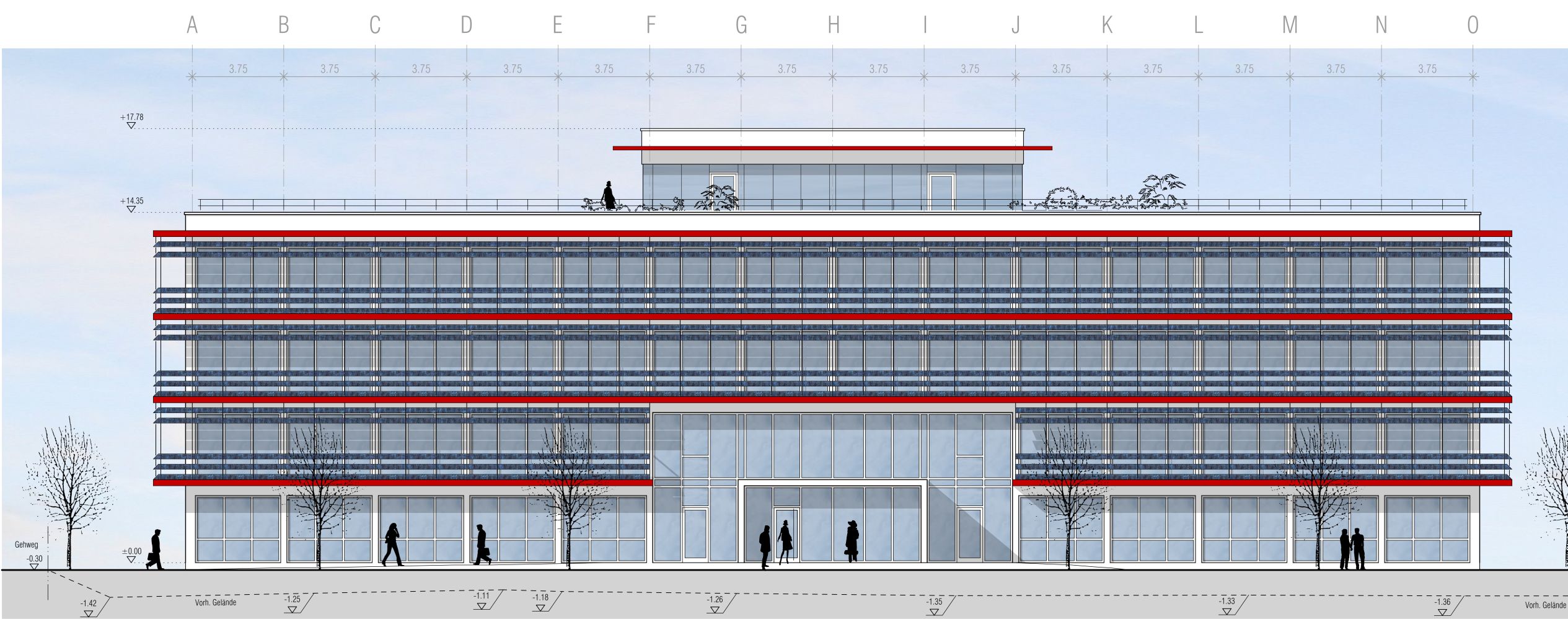 BVG Neubau Redaktionsgebäude Ansicht Süd